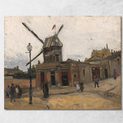 Moulin De La Galette 1886 Vincent van Gogh vvg186 quadro stampato su tela