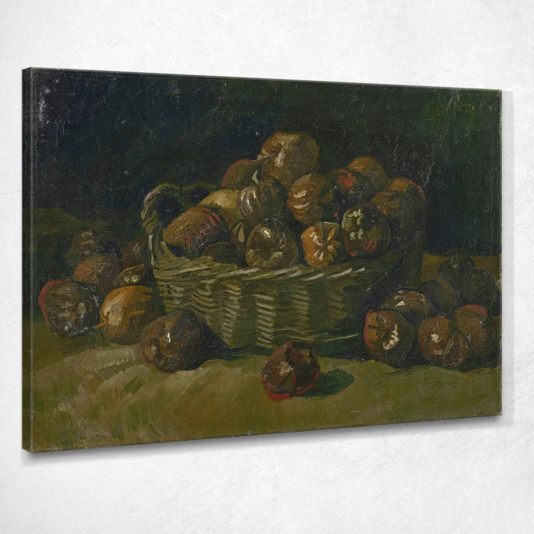 Cesto Di Mele Vincent van Gogh vvg193 quadro stampato su tela Cesto Di Mele Vincent van Gogh vvg193 quadro stampato su tela