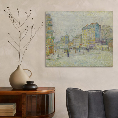 Boulevard De Clichy Vincent van Gogh vvg198 quadro stampato su tela