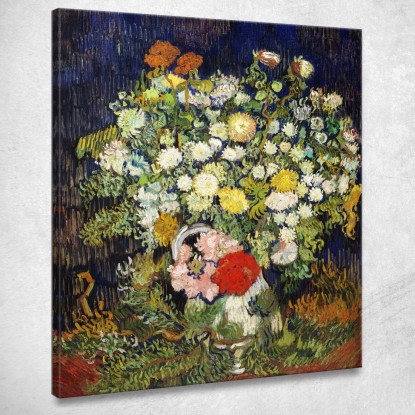 Mazzo Di Fiori In Un Vaso Vincent van Gogh vvg199 quadro stampato su tela