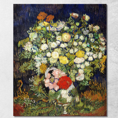 Mazzo Di Fiori In Un Vaso Vincent van Gogh vvg199 quadro stampato su tela