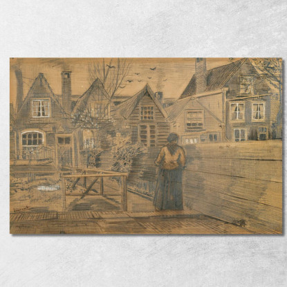 Case Viste Dalla Finestra Posteriore Della Casa Della Madre Di Sien Vincent van Gogh vvg226 quadro stampato su tela