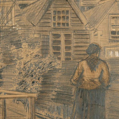 Case Viste Dalla Finestra Posteriore Della Casa Della Madre Di Sien Vincent van Gogh vvg226 quadro stampato su tela