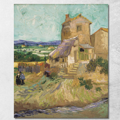 La Casa Di La Crau Il Vecchio Mulino Vincent van Gogh vvg229 quadro stampato su tela