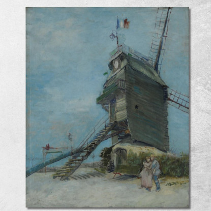 Il Moulin De La Galette Vincent van Gogh vvg237 quadro stampato su tela