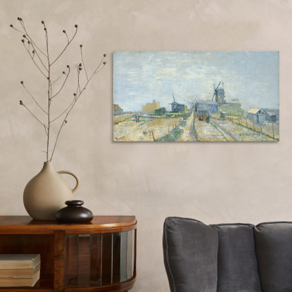 Montmartre Mulini E Orti Vincent van Gogh vvg243 quadro stampato su tela