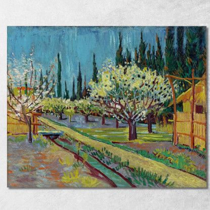 Frutteto Delimitato Da Cipressi Vincent van Gogh vvg250 quadro stampato su tela