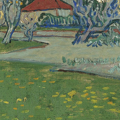 Frutteti In Fiore Vista Arles Vincent van Gogh vvg251 quadro stampato su tela