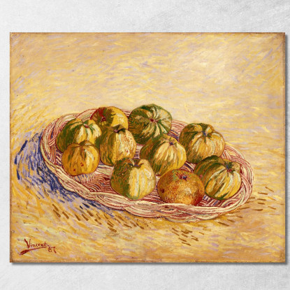 Natura Morta Cesto Di Mele Vincent van Gogh vvg277 quadro stampato su tela