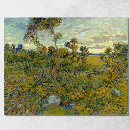 Tramonto A Montmajour Vincent van Gogh vvg279 quadro stampato su tela