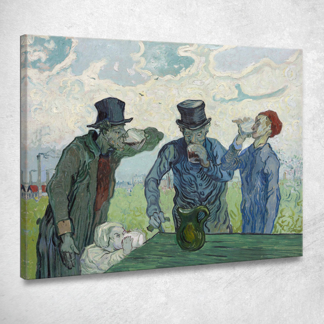 I Bevitori Vincent van Gogh vvg285 quadro stampato su tela I Bevitori Vincent van Gogh vvg285 quadro stampato su tela