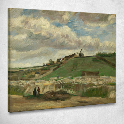 La Collina Di Montmartre Con La Cava Di Pietra 2 Vincent van Gogh vvg288 quadro stampato su tela