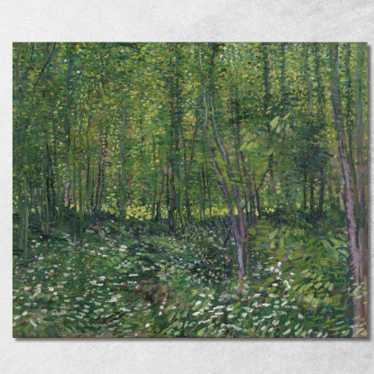 Alberi E Sottobosco Vincent van Gogh vvg302 quadro stampato su tela