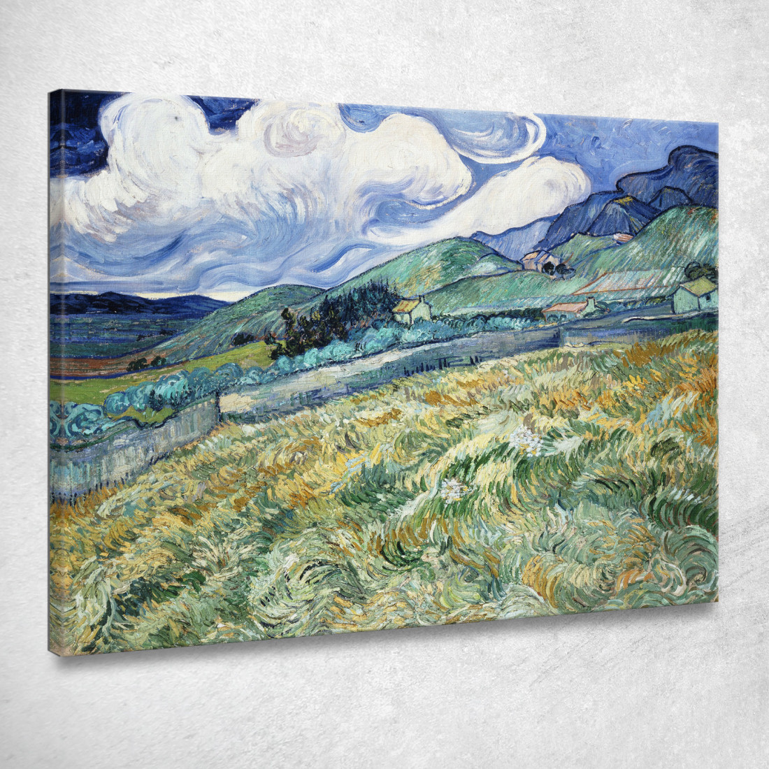 Paesaggio Di Saint-Rémy 1889 Vincent van Gogh vvg308 quadro stampato su tela Paesaggio Di Saint-Rémy 1889 Vincent van Gogh vvg308 quadro stampato su tela