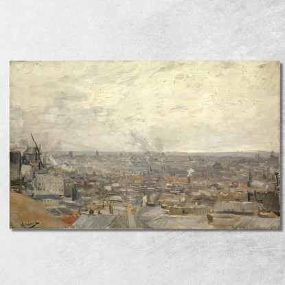 Vista Da Montmartre Vincent van Gogh vvg310 quadro stampato su tela