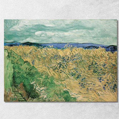 Campo Di Grano Con Fiordalisi Vincent van Gogh vvg339 quadro stampato su tela