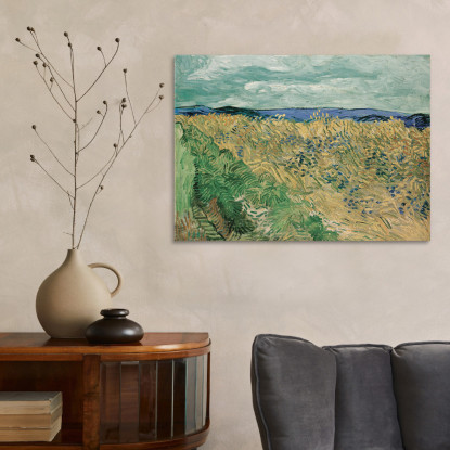 Campo Di Grano Con Fiordalisi Vincent van Gogh vvg339 quadro stampato su tela