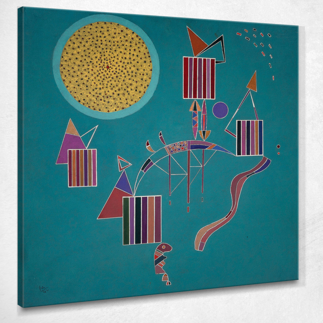 Una Festa Intima 1942 Wassily Kandinsky wk8 quadro stampato su tela Una Festa Intima 1942 Wassily Kandinsky wk8 quadro stampato su tela