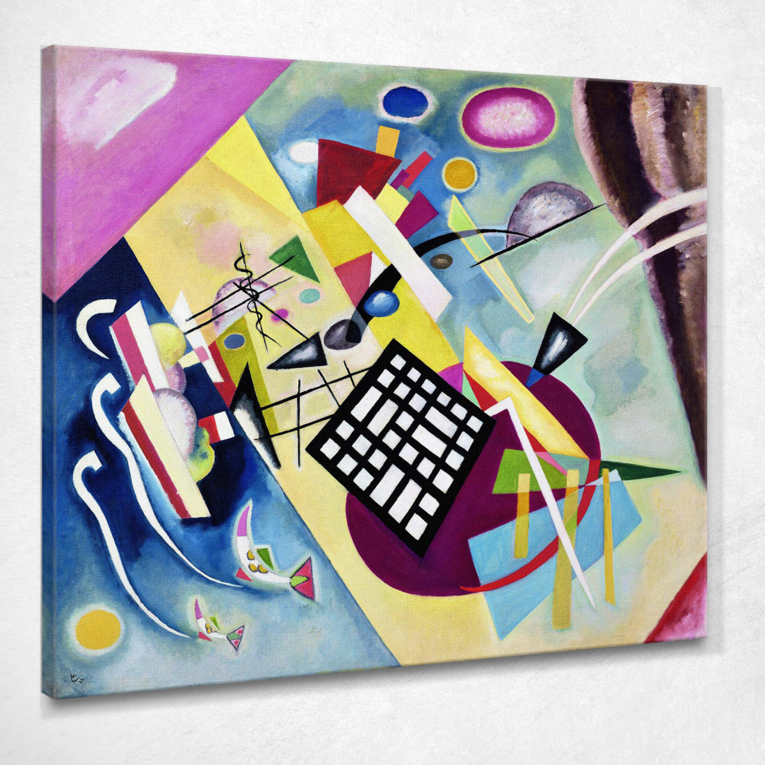 Griglia Nera Wassily Kandinsky wk20 quadro stampato su tela Griglia Nera Wassily Kandinsky wk20 quadro stampato su tela