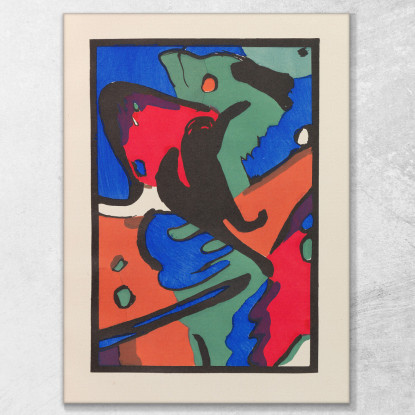 Il Cavaliere Azzurro 2 Wassily Kandinsky wk45 quadro stampato su tela