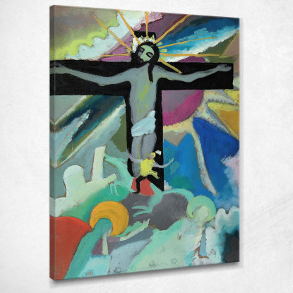 Cristo Crocifisso Wassily Kandinsky wk67 quadro stampato su tela