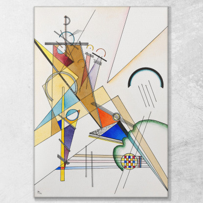 Tessuto Wassily Kandinsky wk68 quadro stampato su tela