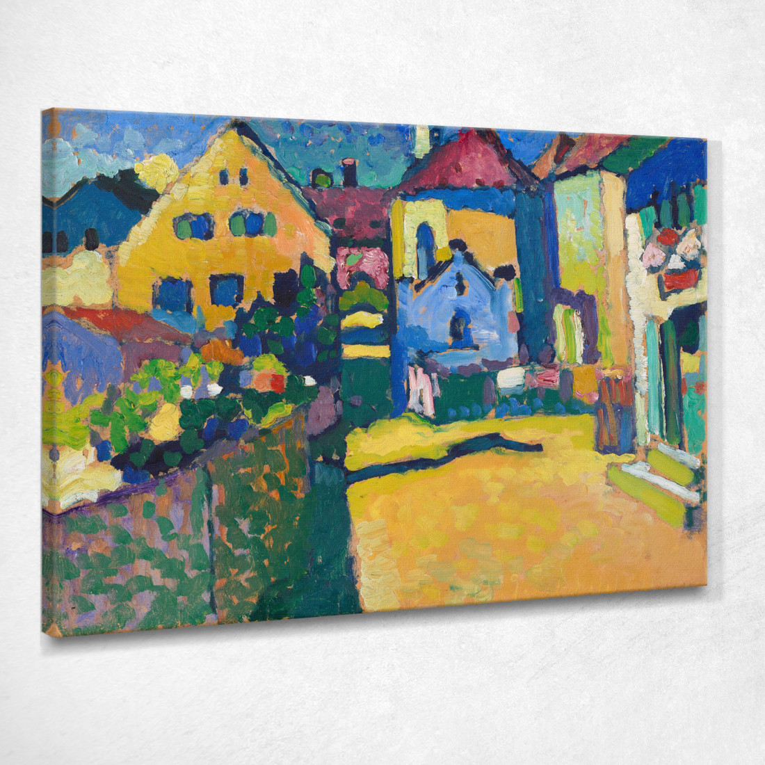 Via Verde A Murnau Wassily Kandinsky wk70 quadro stampato su tela Via Verde A Murnau Wassily Kandinsky wk70 quadro stampato su tela
