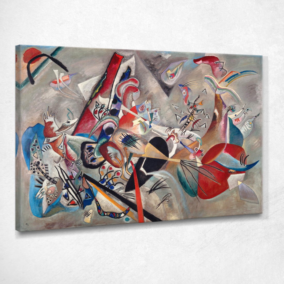 Nel Grigio 1919 Wassily Kandinsky wk98 quadro stampato su tela Nel Grigio 1919 Wassily Kandinsky wk98 quadro stampato su tela