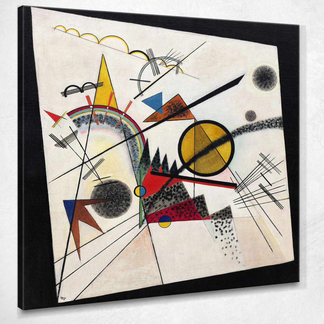 Nel Quadrato Nero 1923 Wassily Kandinsky wk99 quadro stampato su tela Nel Quadrato Nero 1923 Wassily Kandinsky wk99 quadro stampato su tela