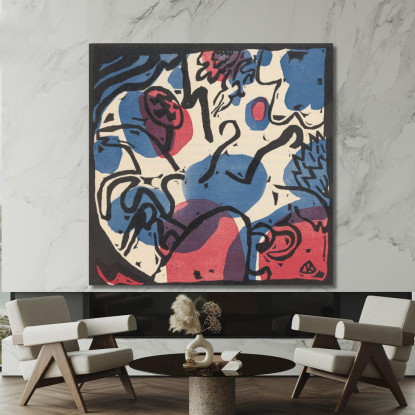 Suona Pl.15 Wassily Kandinsky wk130 quadro stampato su tela