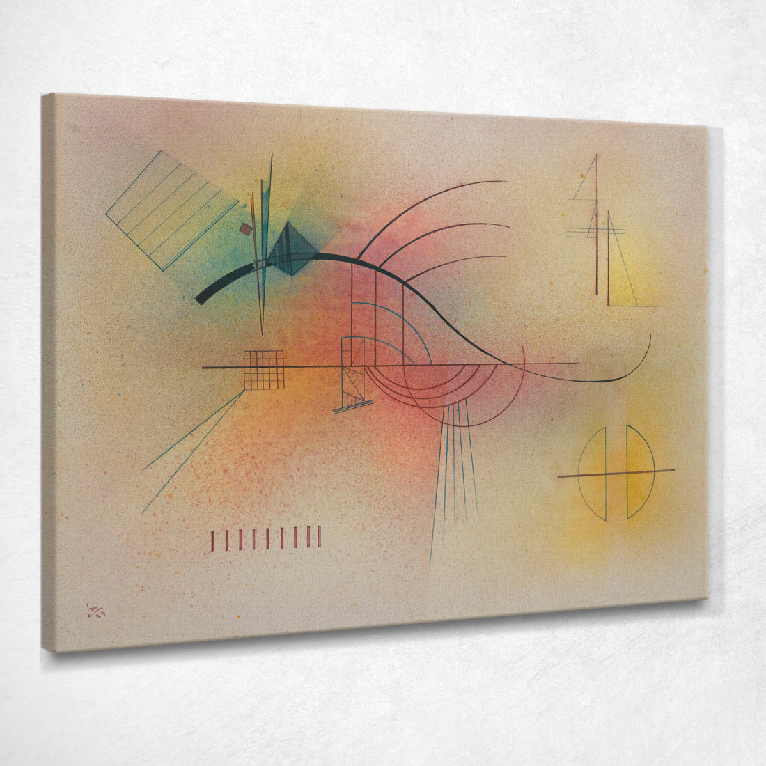 Linea Linea Wassily Kandinsky wk150 quadro stampato su tela