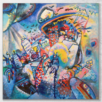 Mosca. Piazza Rossa 1916 Wassily Kandinsky wk158 quadro stampato su tela