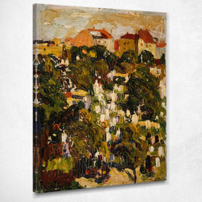 Monaco Di Baviera Il Cimitero Del Nord 1903 Wassily Kandinsky wk162 quadro stampato su tela