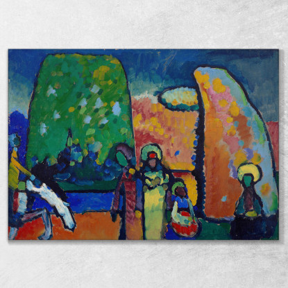 Studio Sull'Improvvisazione N. 2 Marcia Funebre Wassily Kandinsky wk225 quadro stampato su tela