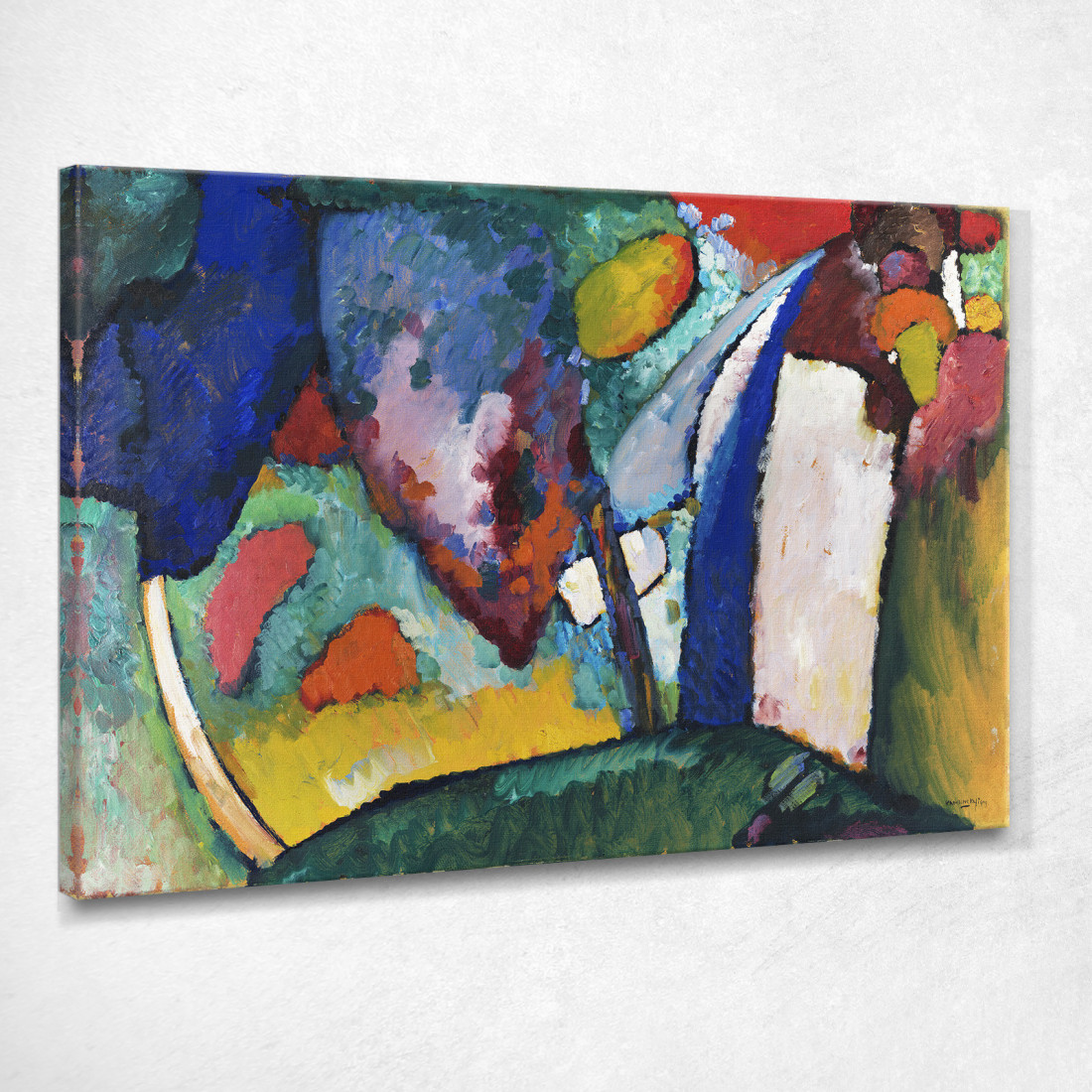 La Cascata Wassily Kandinsky wk233 quadro stampato su tela La Cascata Wassily Kandinsky wk233 quadro stampato su tela