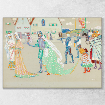 La Giovane Coppia Wassily Kandinsky wk234 quadro stampato su tela