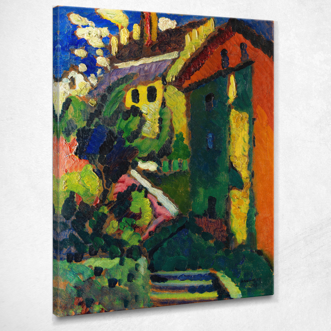 Scale Al Castello Di Murnau Wassily Kandinsky wk237 quadro stampato su tela Scale Al Castello Di Murnau Wassily Kandinsky wk237 quadro stampato su tela