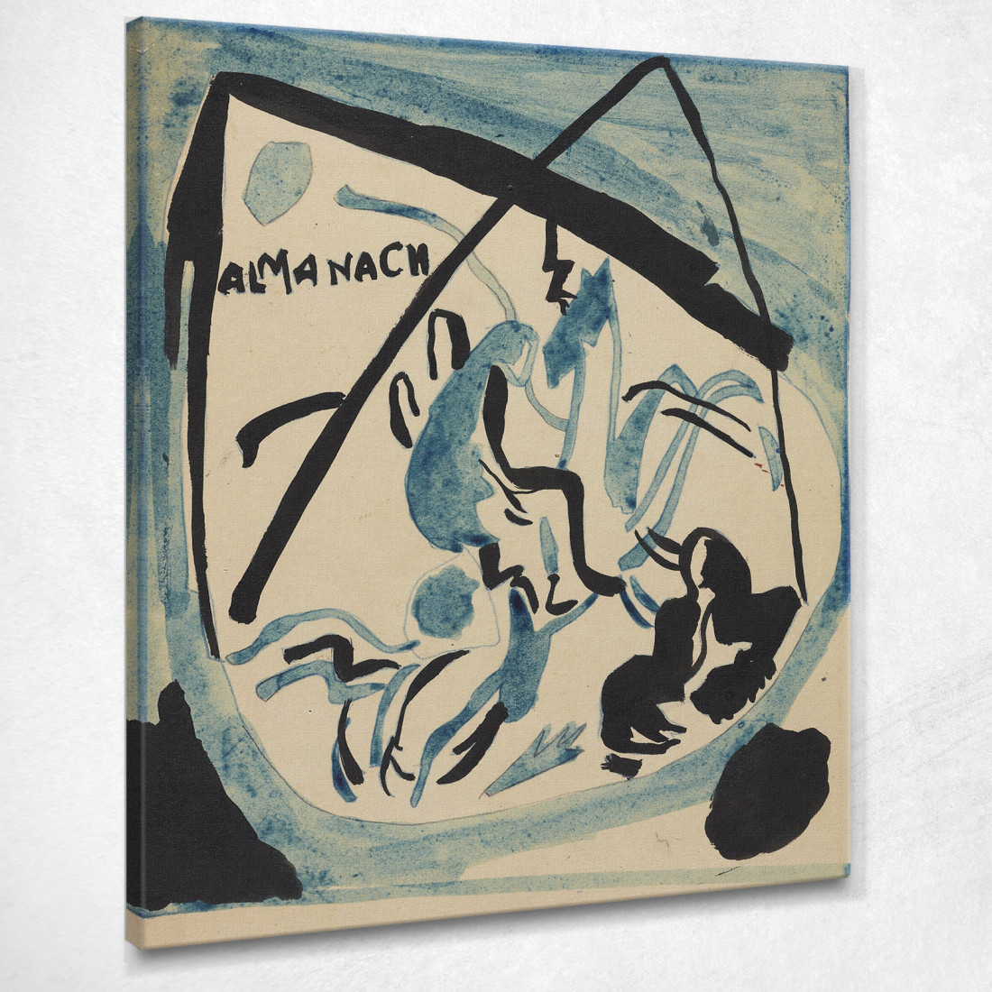 Disegno Per La Copertina Dell'Almanacco The Blue Rider Vii Wassily Kandinsky wk267 quadro stampato su tela Disegno Per La Copertina Dell'Almanacco The Blue Rider Vii Wassily Kandinsky wk267 quadro stampato su tela