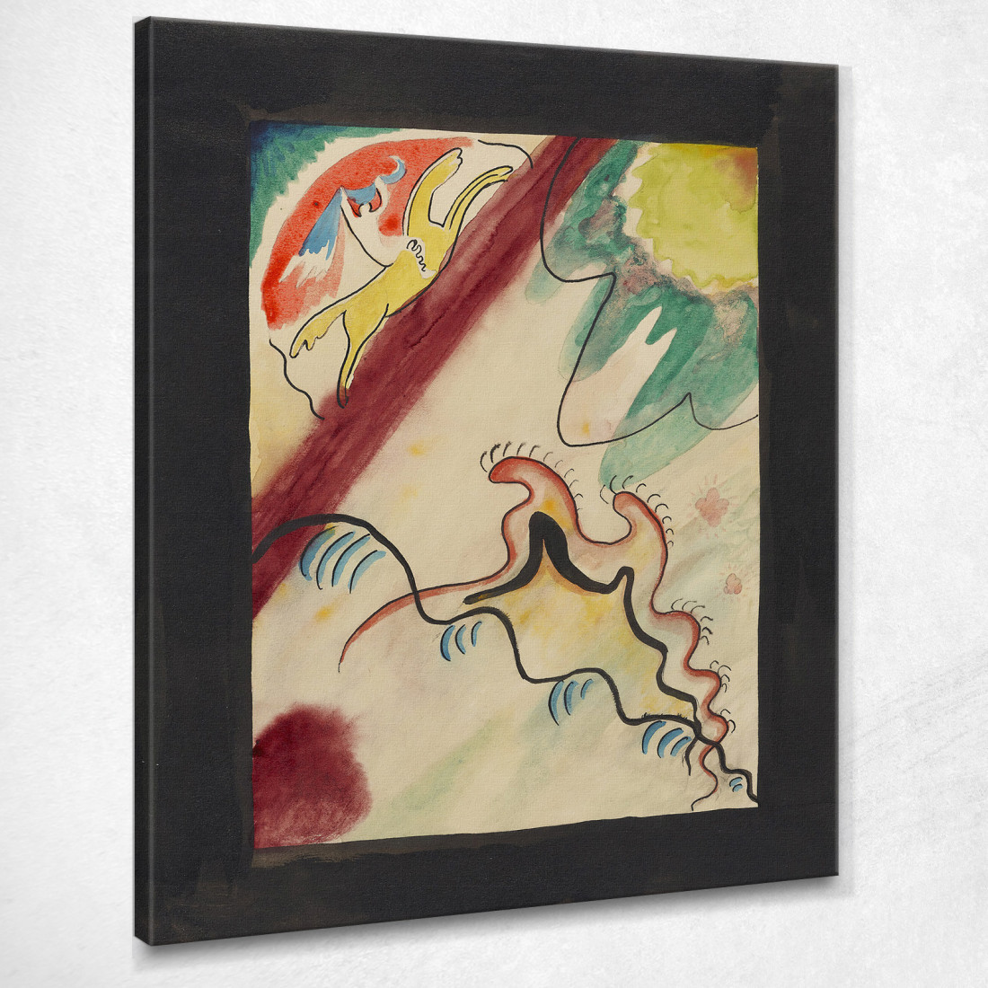 Disegno Per La Copertina Dell'Almanacco The Blue Rider Viiii Wassily Kandinsky wk269 quadro stampato su tela Disegno Per La Copertina Dell'Almanacco The Blue Rider Viiii Wassily Kandinsky wk269 quadro stampato su tela