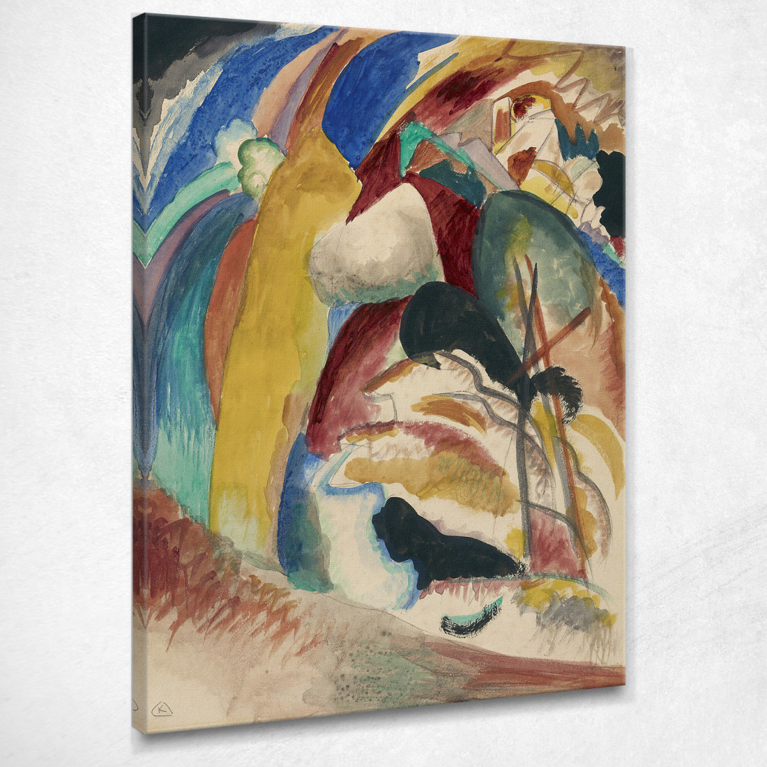 Bozza Per Immagine Con Modulo Bianco Wassily Kandinsky wk278 quadro stampato su tela Bozza Per Immagine Con Modulo Bianco Wassily Kandinsky wk278 quadro stampato su tela