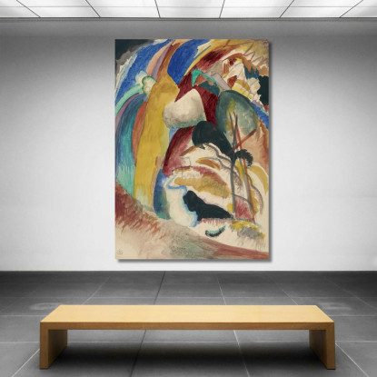 Bozza Per Immagine Con Modulo Bianco Wassily Kandinsky wk278 quadro stampato su tela