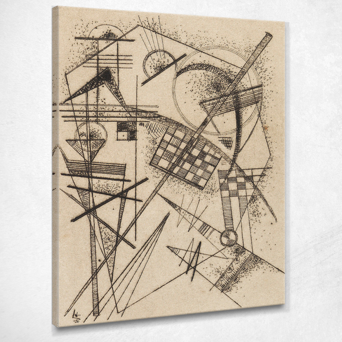Acquaforte Per L'Associazione Artistica Tedesca Wassily Kandinsky wk287 quadro stampato su tela Acquaforte Per L'Associazione Artistica Tedesca Wassily Kandinsky wk287 quadro stampato su tela