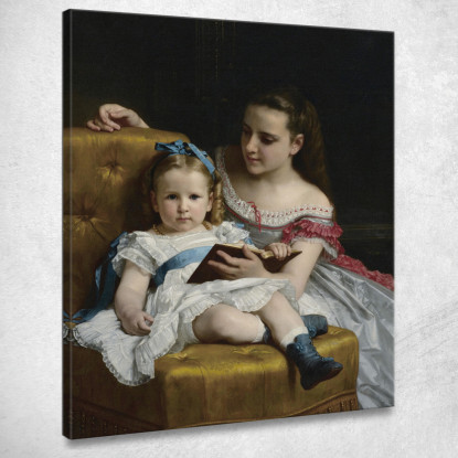 Un Ritratto Di Eva E Frances Johnston William Bouguereau wbg2 quadro stampato su tela