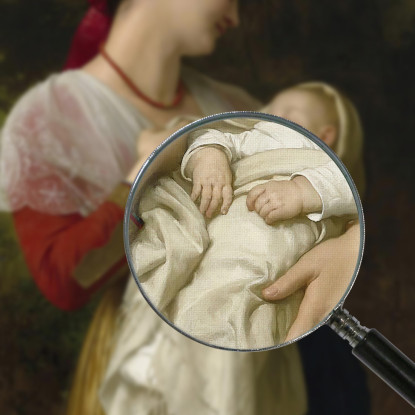 Ammirazione Materna William Bouguereau wbg7 quadro stampato su tela