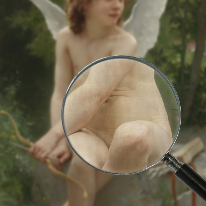 L'Amore In Cerca Di Preda William Bouguereau wbg11 quadro stampato su tela