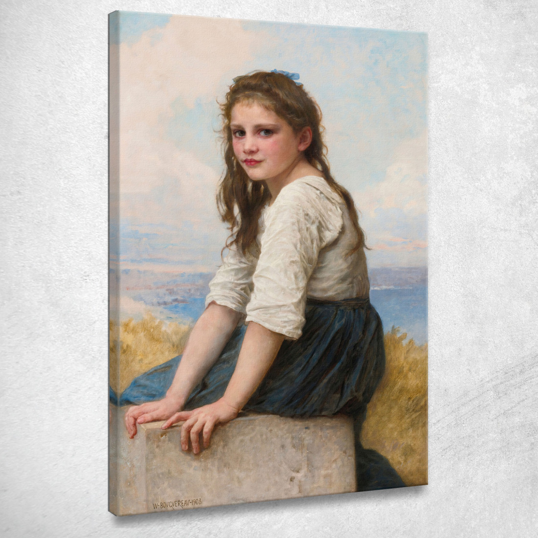 In Riva Al Mare William Bouguereau wbg13 quadro stampato su tela In Riva Al Mare William Bouguereau wbg13 quadro stampato su tela