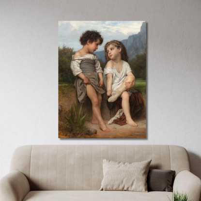 Vicino Al Ruscello William Bouguereau wbg14 quadro stampato su tela