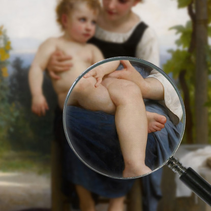 Prima Del Bagno William Bouguereau wbg15 quadro stampato su tela