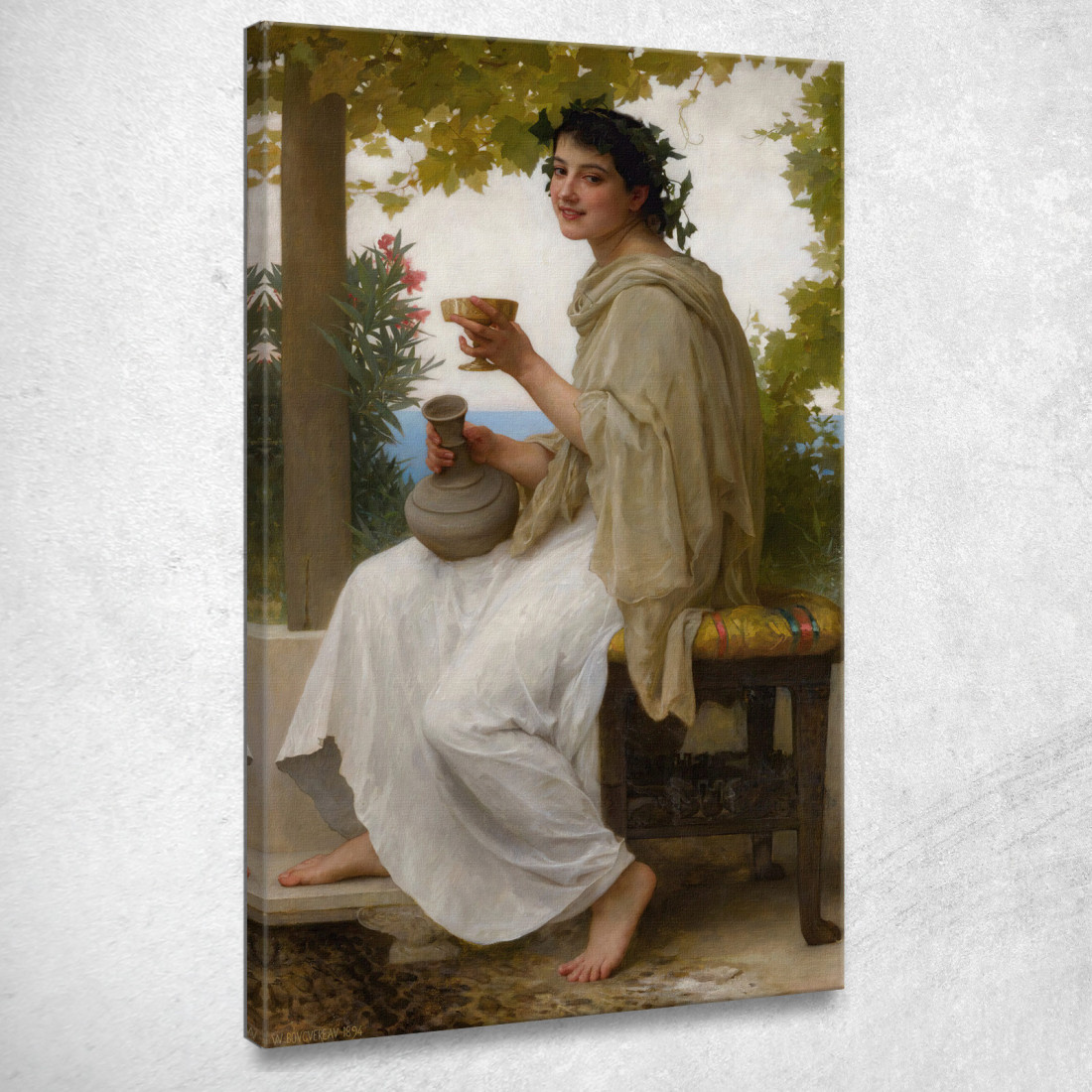 Baccante William Bouguereau wbg17 quadro stampato su tela