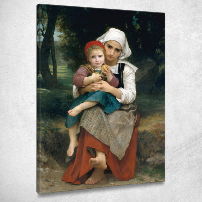 Fratello E Sorella Bretone William Bouguereau wbg24 quadro stampato su tela